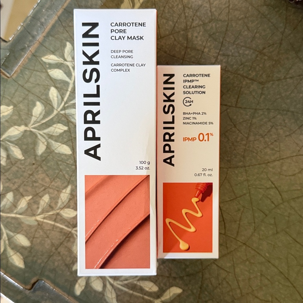 April Skin Duo - Carrotene Pore Clay Mask And Carrotene IPMP Clearing Solution